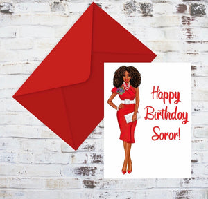 "Happy Birthday, Soror!" Greeting Card Set